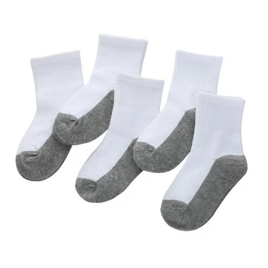Children's white socks cotton children's socks white sports socks loose mouth socks manufacturers wholesale tube socks