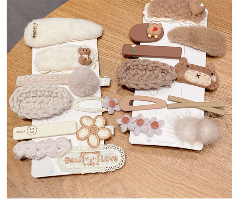 Autumn and Winter All-match Plush Hairpin Student Braided Hairpin Children's Clip Headwear Side Clip Bangs Clip Internet Celebrity Hairpin_voghion.com