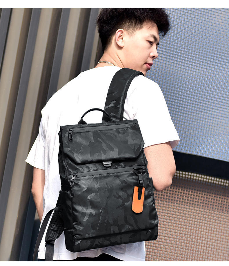 Cross-border Men's Backpack Computer Bag Oxford Cloth Workwear Style Backpack Fashion Travel Backpack Men's Backpack