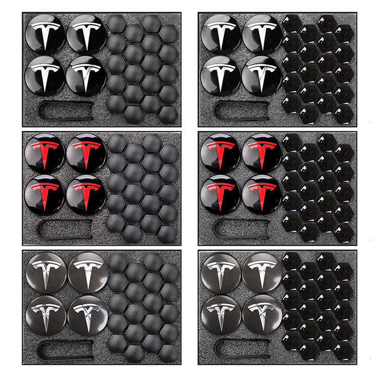 Suitable for Tesla Model 3 S X Y wheel hub center cover screw cap wheel cover decoration modification accessories