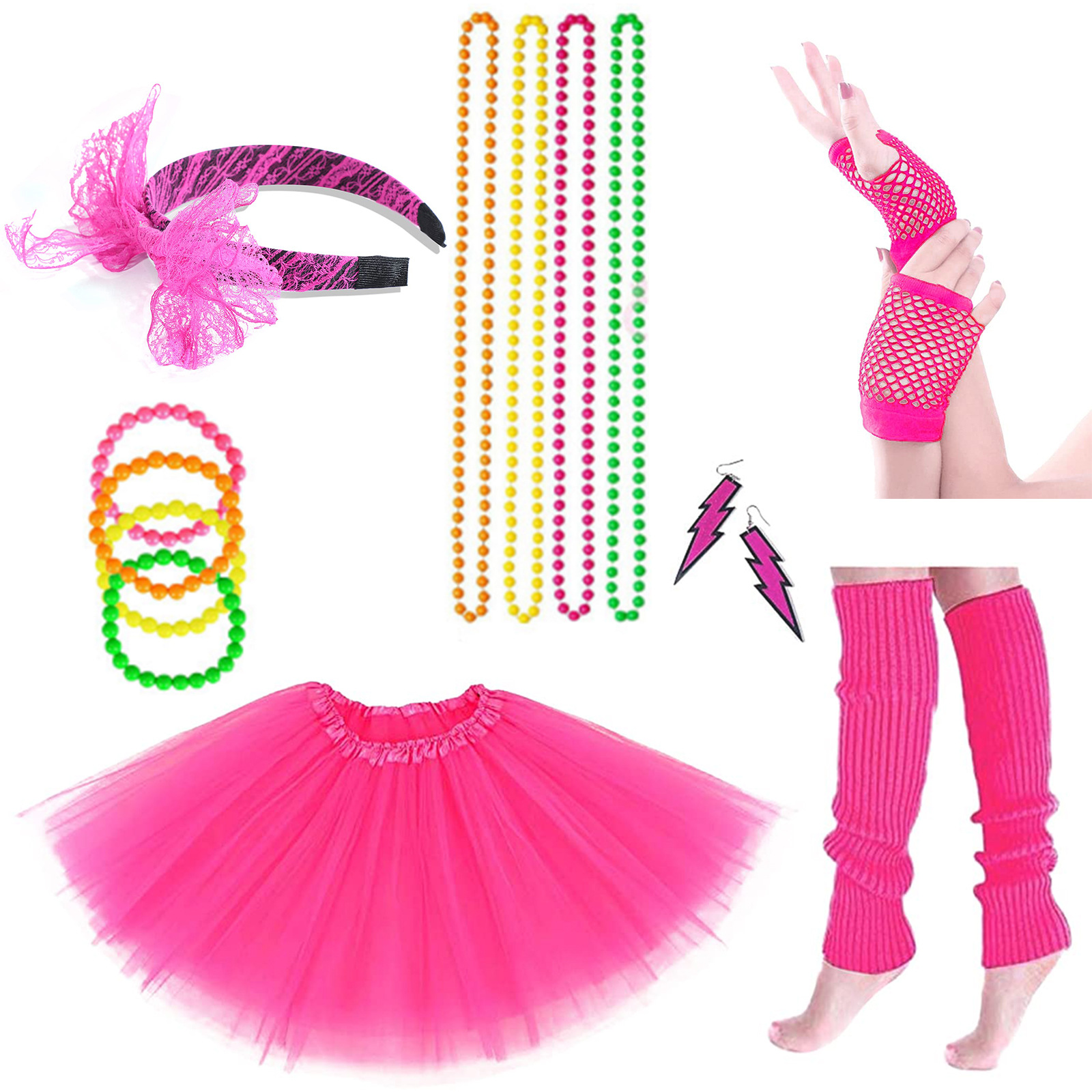 1980s dance party clothing accessories women's cosplay clothing accessories