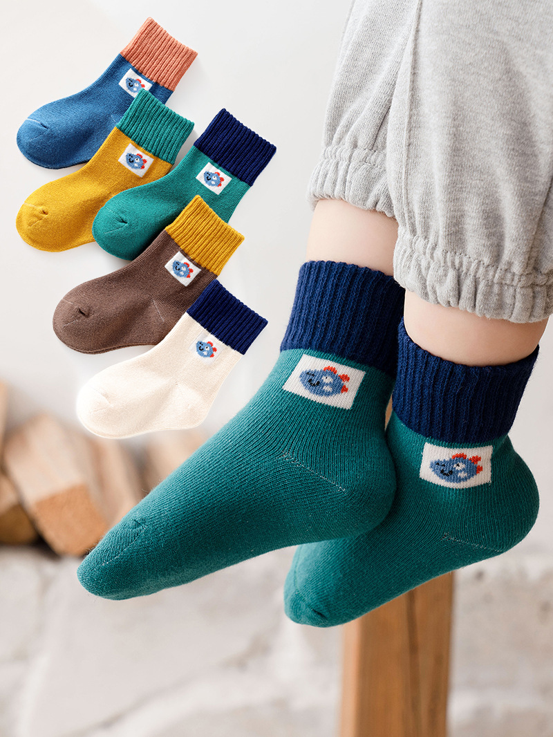 Autumn children's socks new class a children's autumn socks ins boys and girls baby cartoon children's socks baby autumn and winter