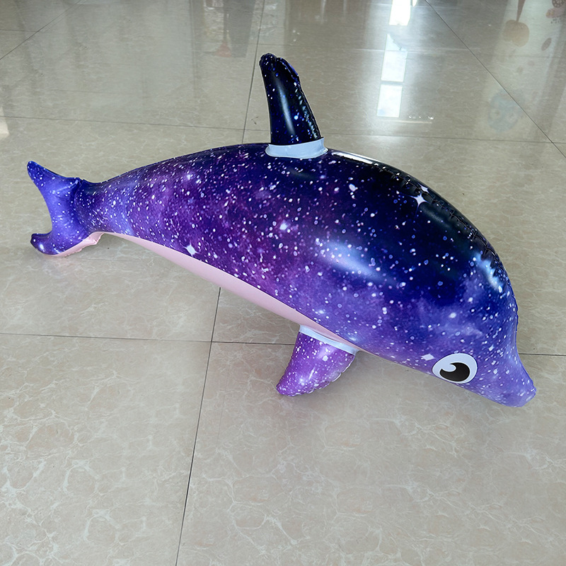 Colorful Inflatable Dolphin Large Dolphin Toys European and American Cross-border Water Party Toys Wholesale Star Dolphin Fish