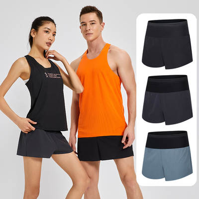 Men's quick-drying outdoor running shorts fitness pants seamless waterproof zipper pocket training pants