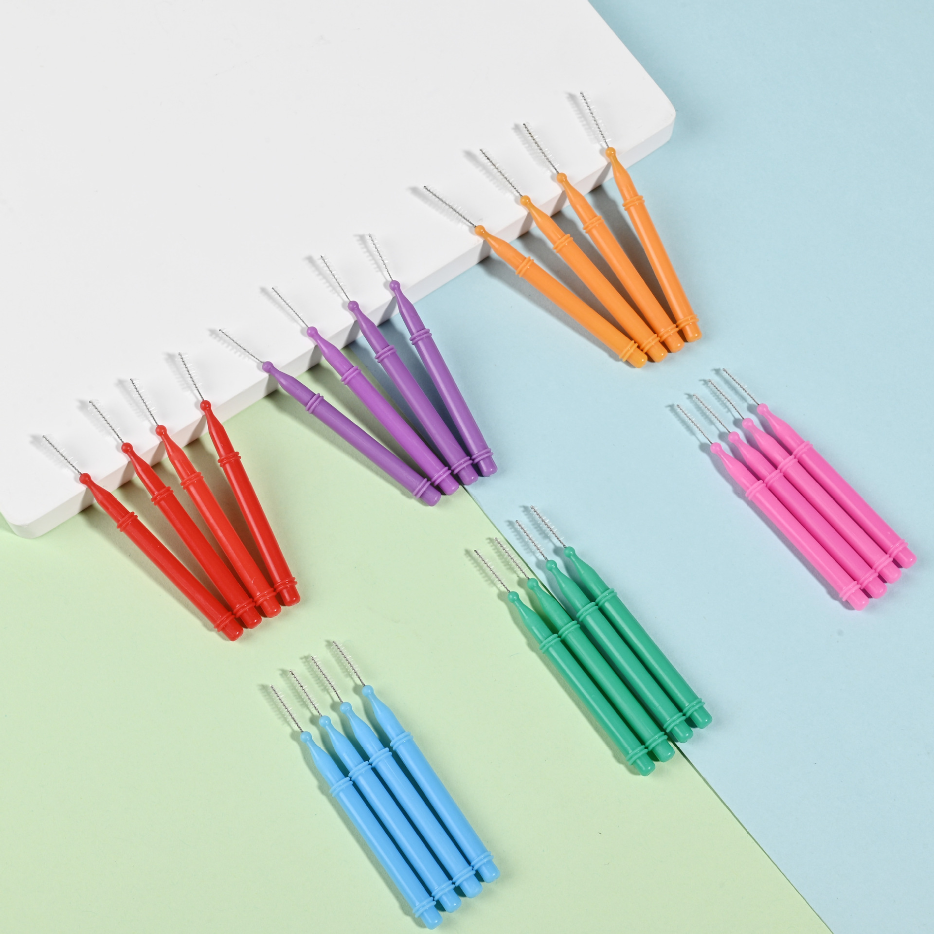 Pencil interdental brush cross-border quality gap brush straight interdental brush tooth gap cleaning brush orthodontic toothbrush