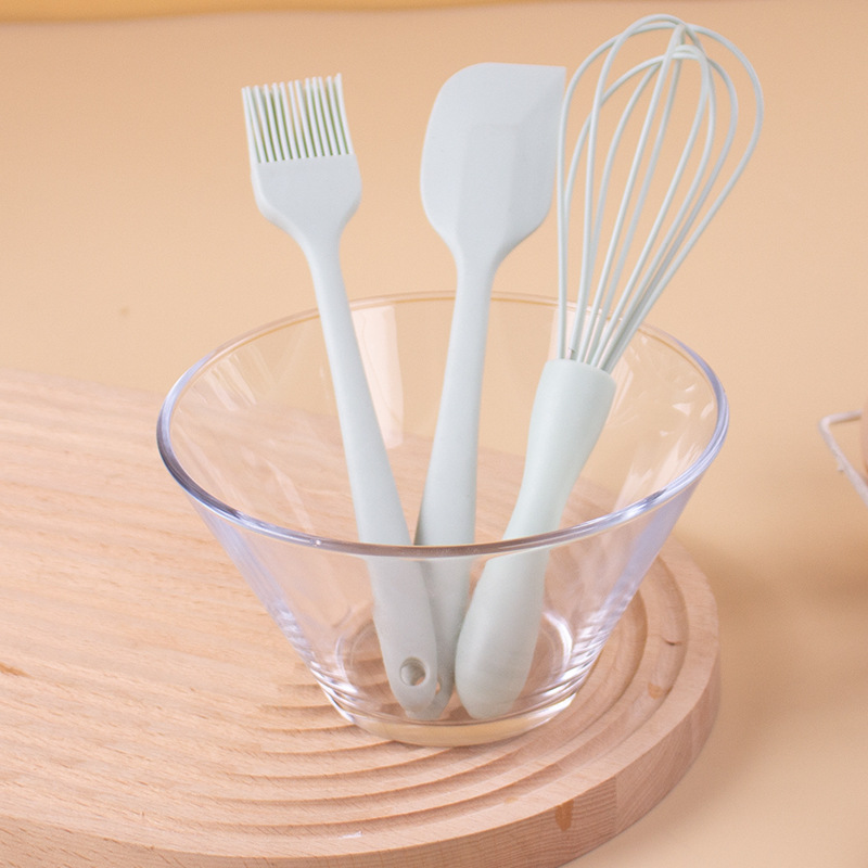 in stock supply mini silicone baking suit high temperature cake cream silicone scraper egg beater silicone oil brush