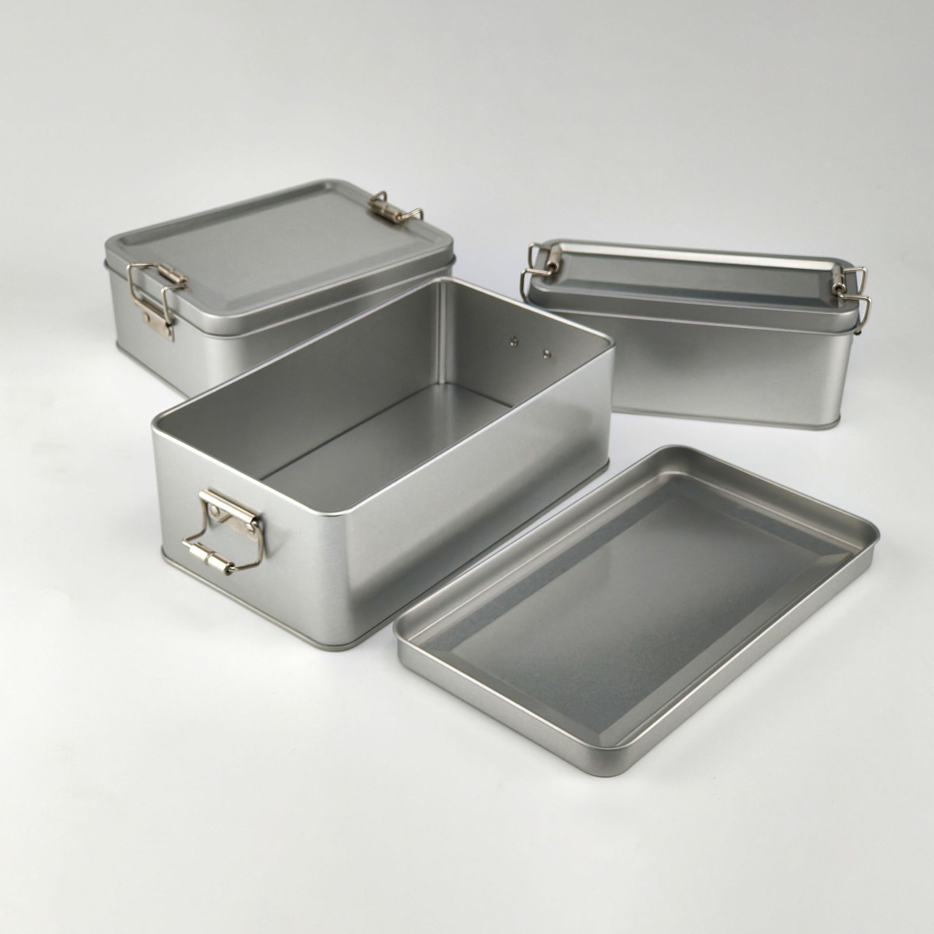 in stock Pineapple Crisp Iron Box Frosted Multi-Size Food Grade Metal Box Moon Cake Pastry Biscuit Candy Snap Iron Box