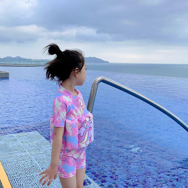 2022 Girls' Swimwear Children's Buoyancy Swimwear Girls' Conjoined Children's Baby Cute Toddler Swimming Equipment