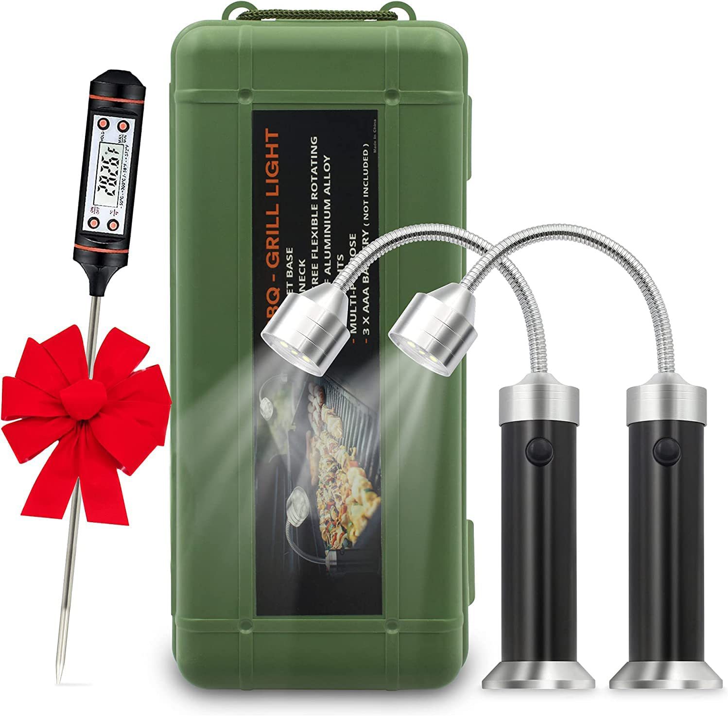 LED flashlight with magnet at the bottom of the work light can be bent emergency multifunctional barbecue lamp waterproof lighting lamp