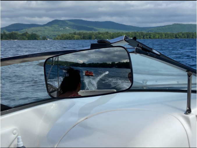 FLYKUICK cross-border e-commerce Marine yacht square central mirror rearview mirror reflector