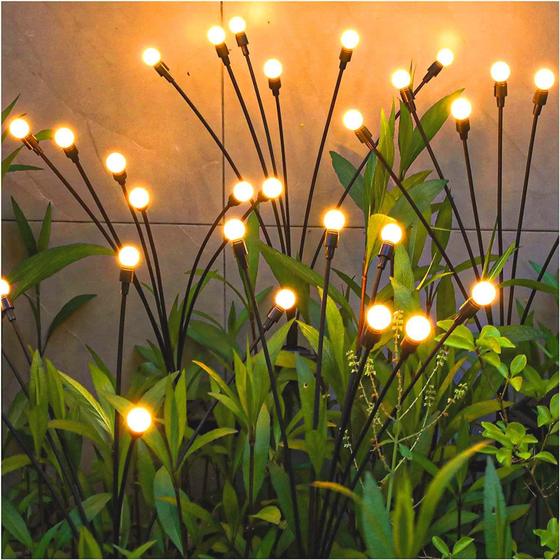 New solar lawn lamp led pneumatic Firefly lamp outdoor courtyard garden plug-in lamp Waterproof camping lamp