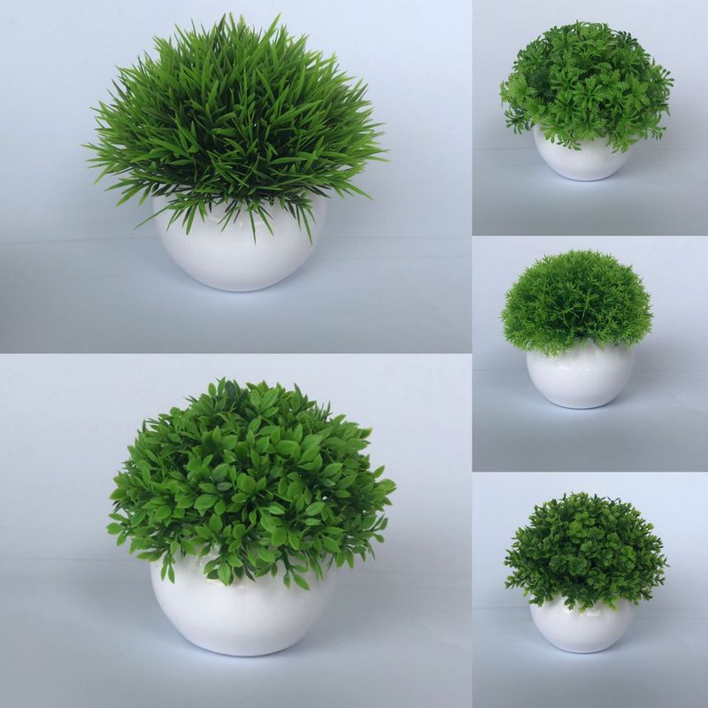 半円球組み合わせシミュレーション緑植家庭装飾花芸小置物プラスチック造花盆栽小盆栽花|undefined
