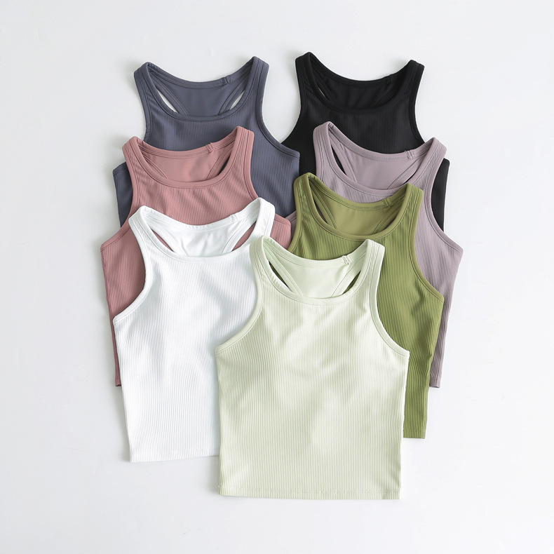 Lu же Yoga Vest Женская I-образная накладка на грудь, верхняя одежда для фитнеса, плотная быстросохнущая Спортивная одежда для бега, летний топ