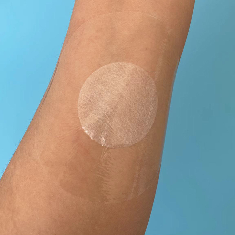 SOURCE Factory 9cm round PU film waterproof blank stickers cloth plaster transparent fixed navel stickers can take a bath
