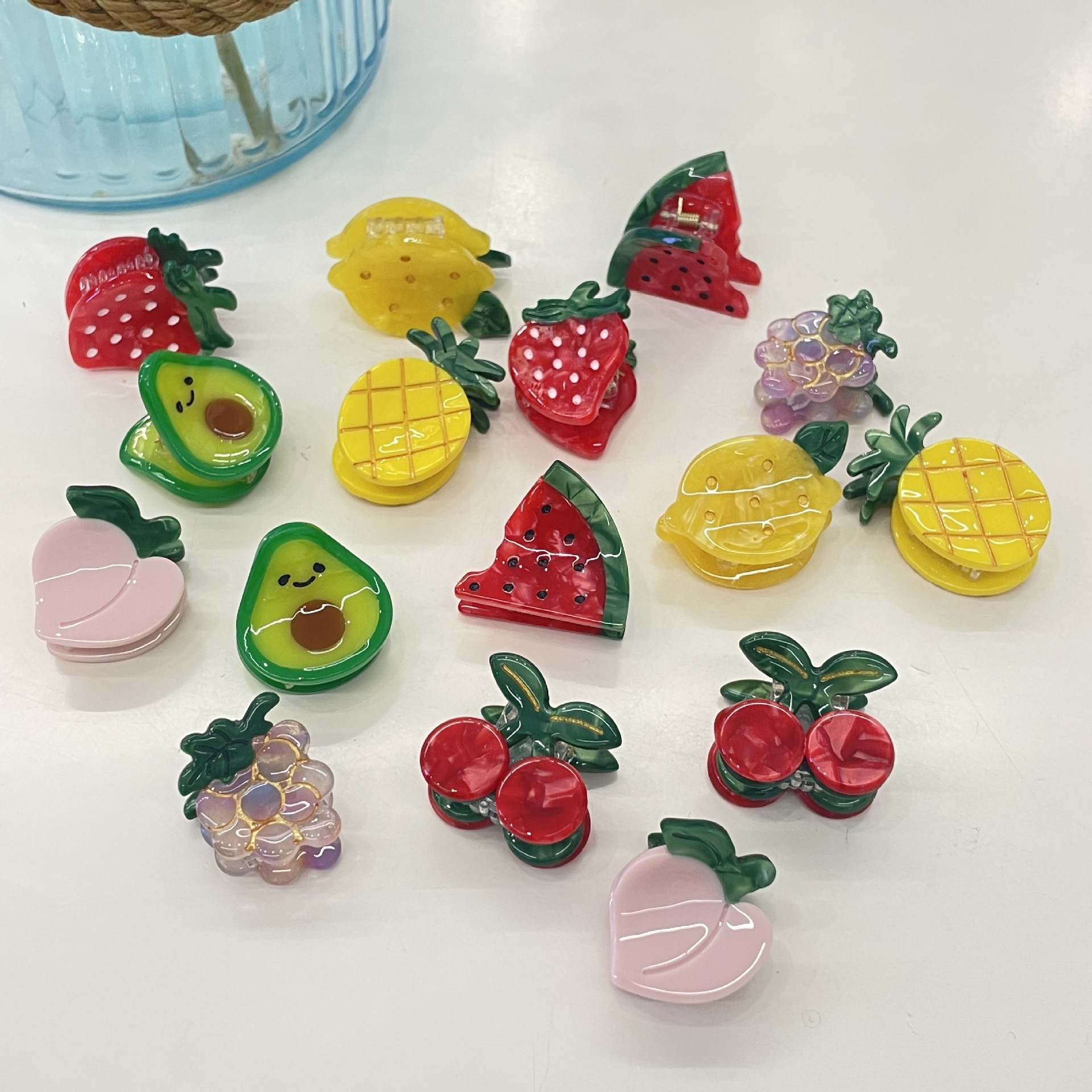 Commerce extérieur nouvelle épingle à cheveux en acétate de fruits fraise dessin animé accessoires pour cheveux ins haute qualité mignon épingle à cheveux y2g dopamine_voghion.com