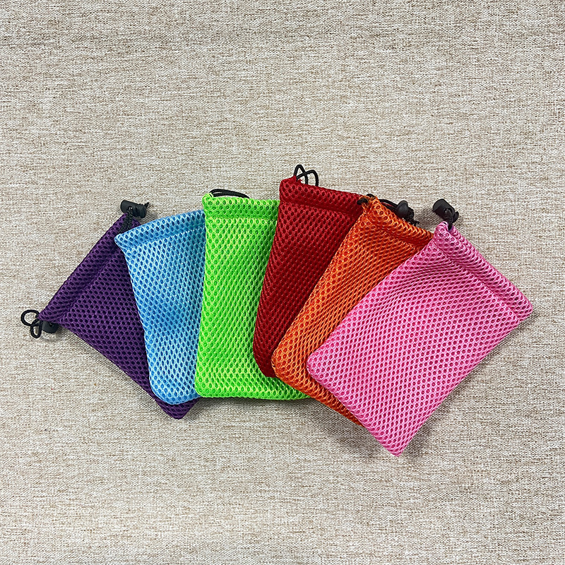 Super Factory Sandwich Mesh Bag Beam Mesh Small Bag Solid Color Mesh Gift Bag Storage Bag Wholesale