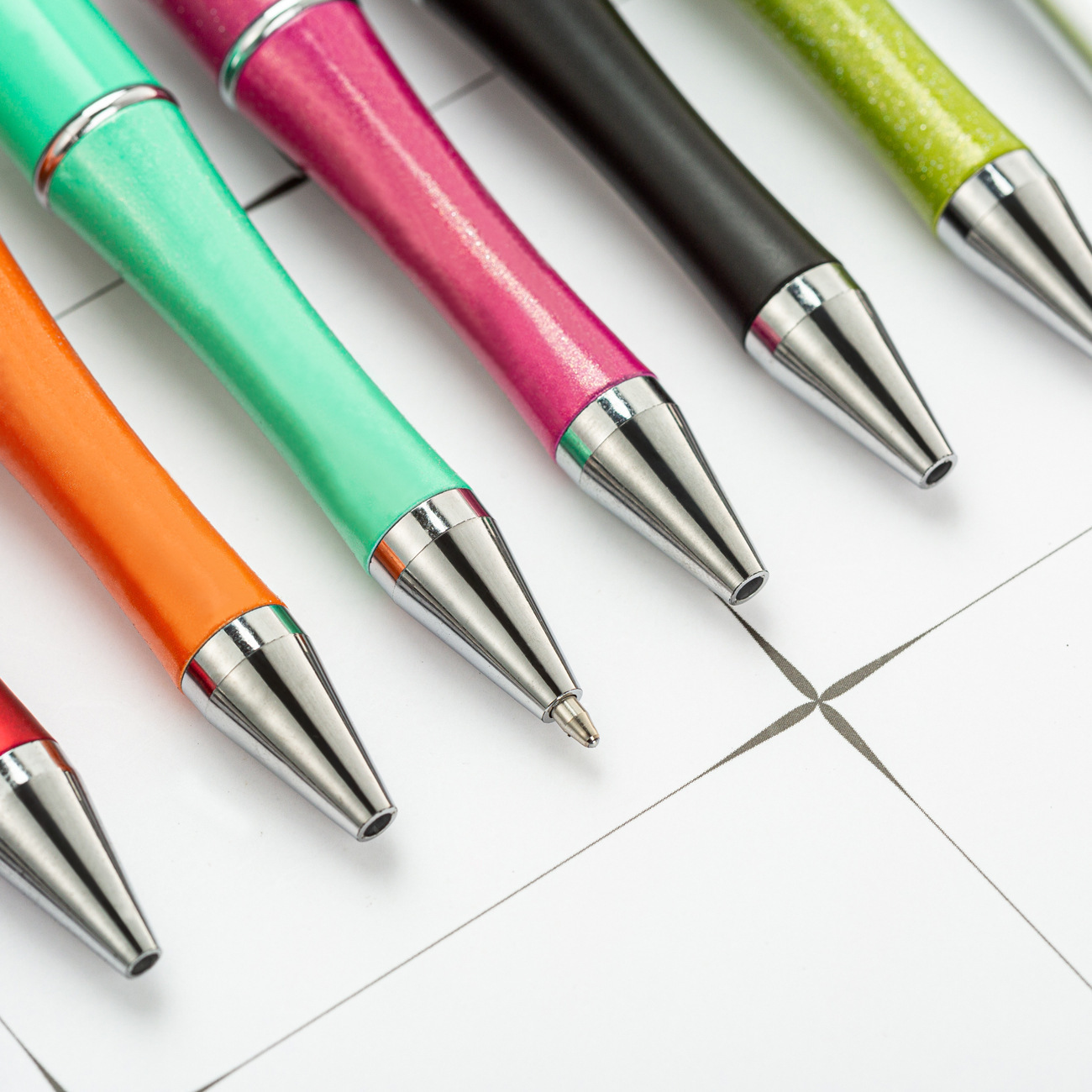 Beaded pen in stock wholesale creative diy plastic beaded pen ballpoint pen printable plastic beaded ballpoint pen