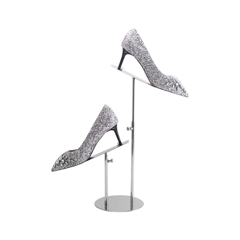 Shoe Display Rack Shoe Store Shoe Rack Golden Shoe Rack Shoe Holder Shopping Mall Creative Men's and Women's Stainless Steel Display Props