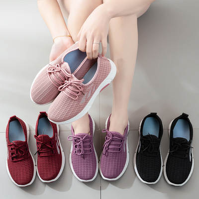 Women's sneakers 2023 Summer new mother shoes women's casual walking shoes running fly woven shoes a generation of hair