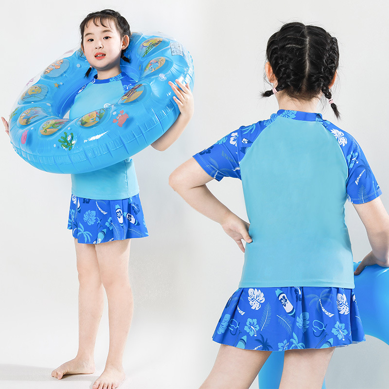 Girls' Swimwear Women's plus size Plus Plus Fat Split Medium and Large Children's Swimwear Children's Swimwear Quick-drying Sunscreen Swimwear