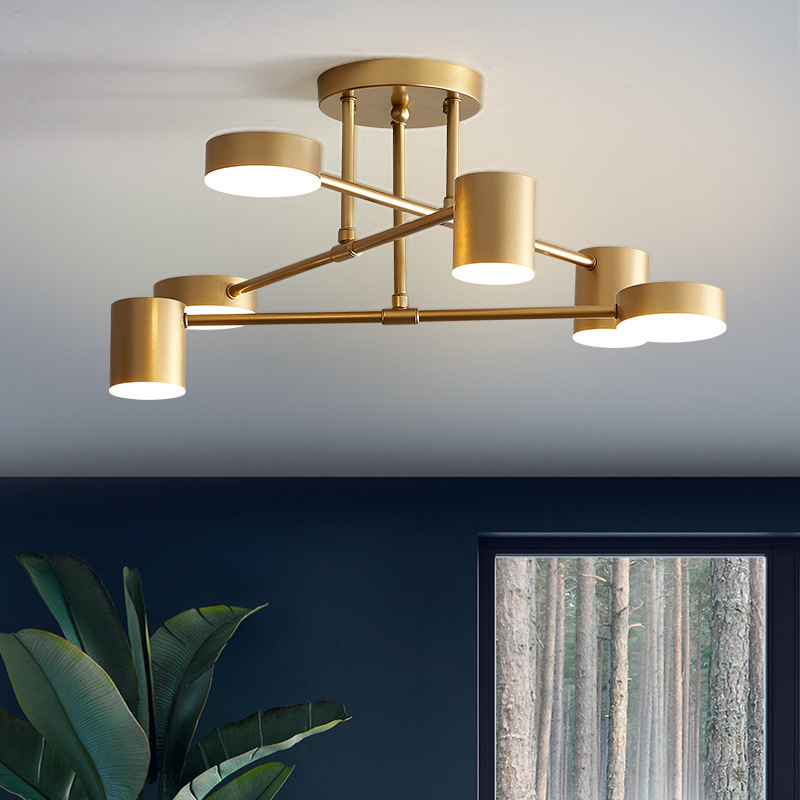 Nordic creative iron molecular ceiling lamp simple modern living room bedroom dining room lamp personalized children's room lamp