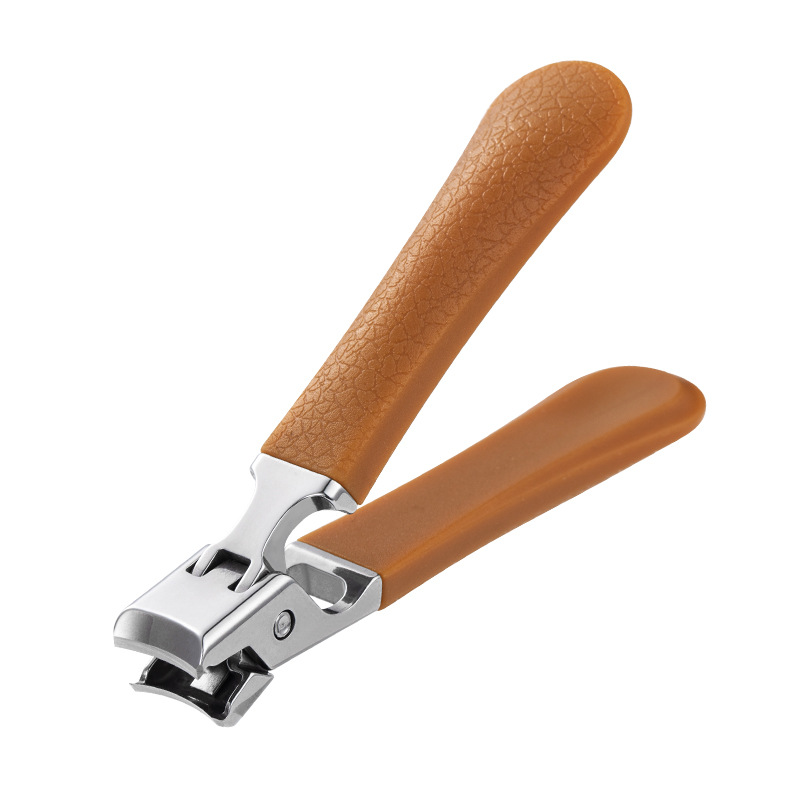 Stainless Steel Color Large Opening Nail Clipper Anti-splash Nail Scissors Old Man Trim Thick Hard Nail Toe Single