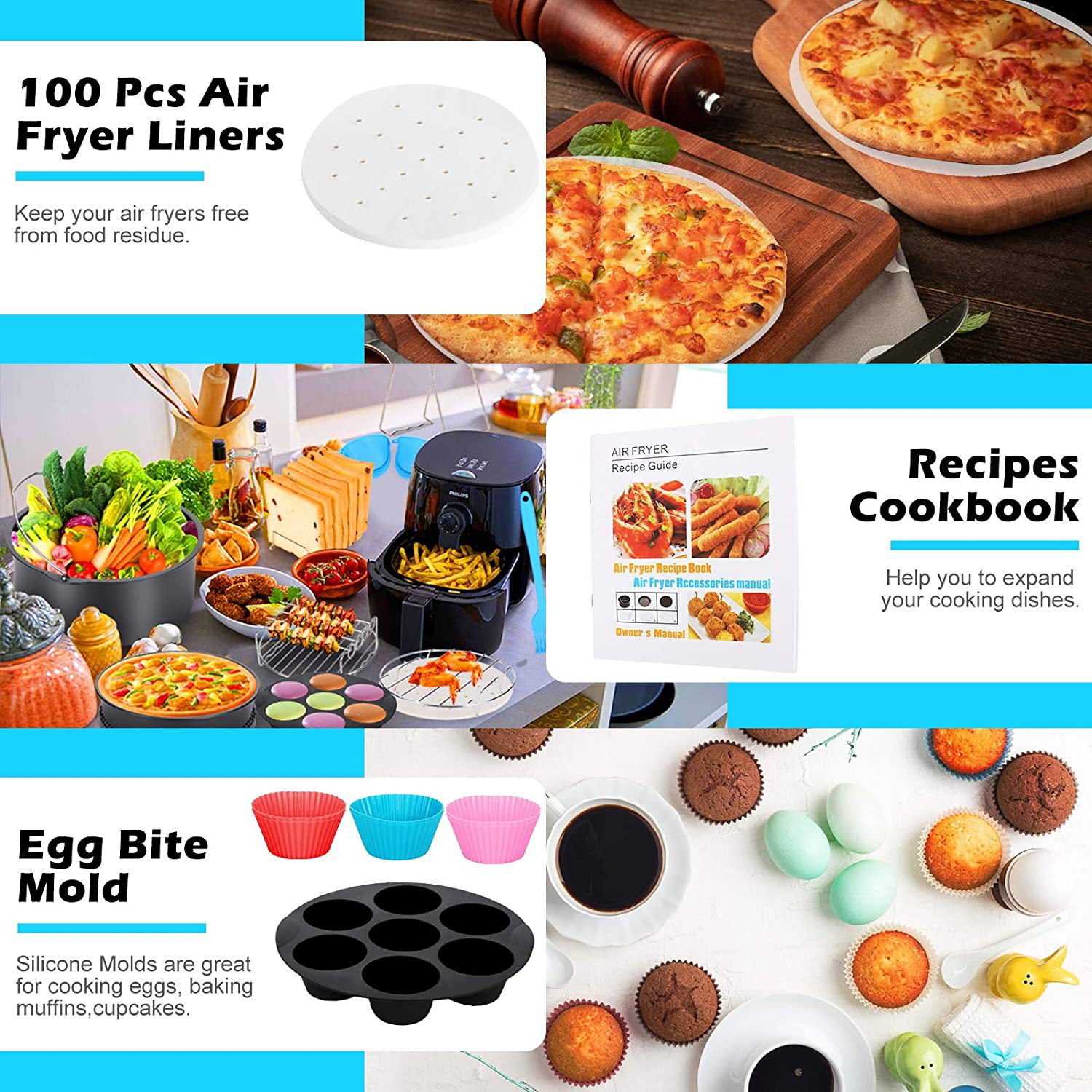 Air Fryer accessories 6/7/8in set a generation of spot airfryer2.8qt-5.8qt cross-border