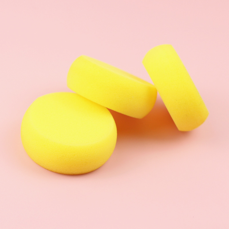 Waxing sponge high density cleaning sponge block car beauty supplies round car cleaning sponge manufacturers wholesale