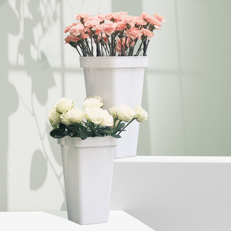Thickened plastic flower barrel flower shop flower wake-up flower barrel dried flower flower arrangement barrel bouquet barrel flower shop floral material wholesale