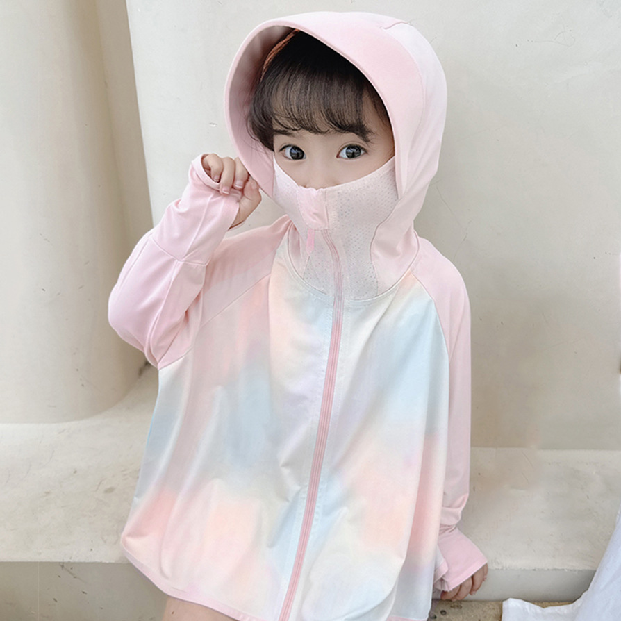 2024 summer children's sun protection clothing UV protection breathable baby sun protection clothing cute boy girl thin coat