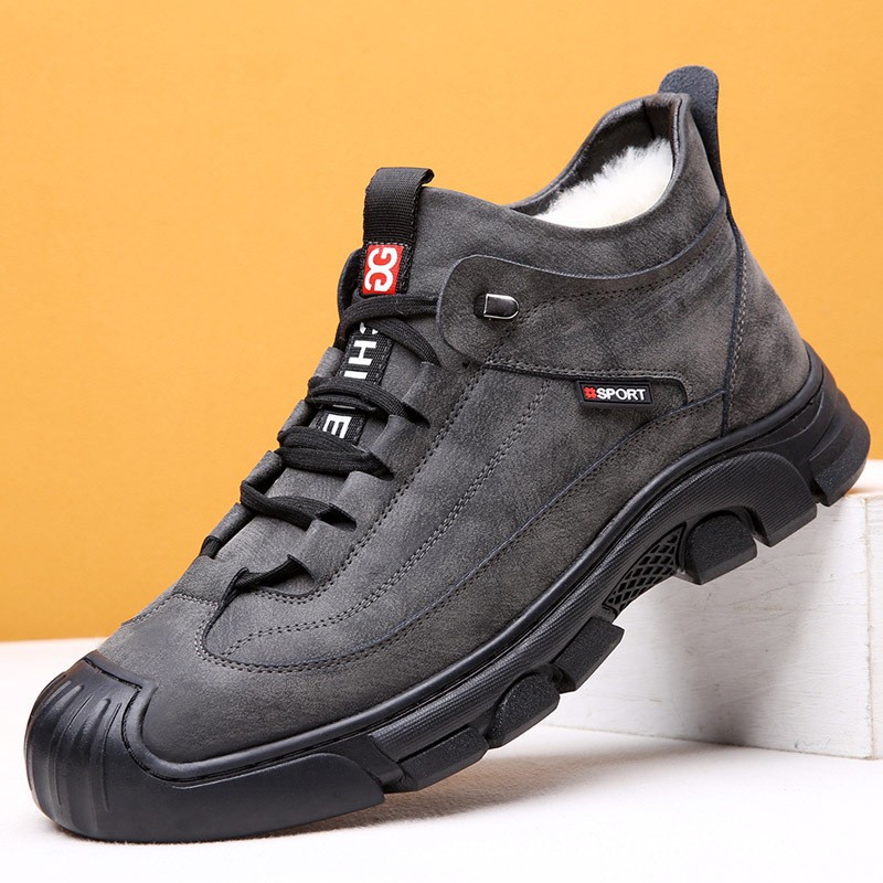 Winter New Men's Cotton Shoes Wool Cold-proof Non-slip Warm fleece-lined Thickened Northeast Snow Boots Cross-border Large Size Shoes