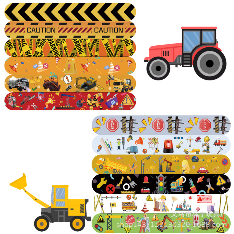 Amazon Engineering Vehicle Clap Ring Bracelet Excavator Clap Ring Construction Engineering Element Wrist Band TEMU Selection