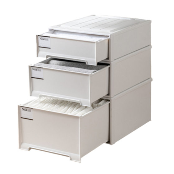 Thickened Storage Drawer Japanese Style Drawer Storage Box Shoe Box Household Clothes Storage Cabinet Wardrobe Clothes Storage Box