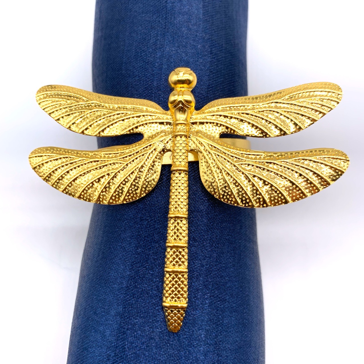 Foreign trade cross-border e-commerce golden silver dragonfly napkin ring napkin ring hotel table napkin buckle factory outlet