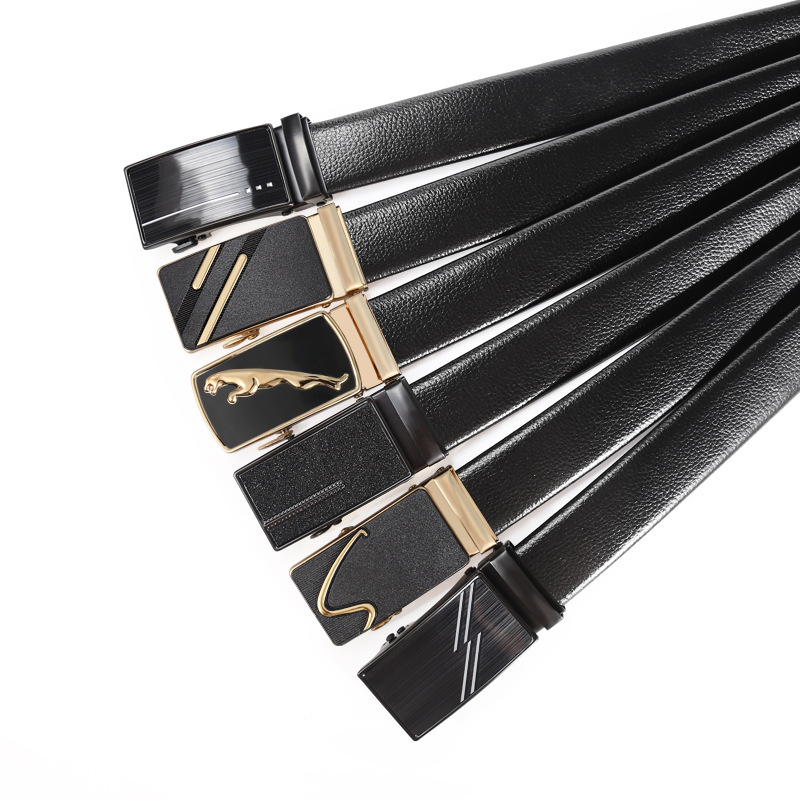 Belt men's litchi pattern business leisure belt stall supply pants clothing leather accessories manufacturers wholesale