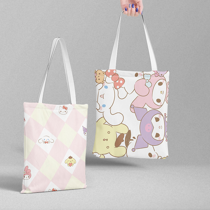 サンリオキャンバスバッグ36x39cmアニメ周辺の韓国版学生ハンドバッグレジ袋ファイルバッグ卸売り|undefined