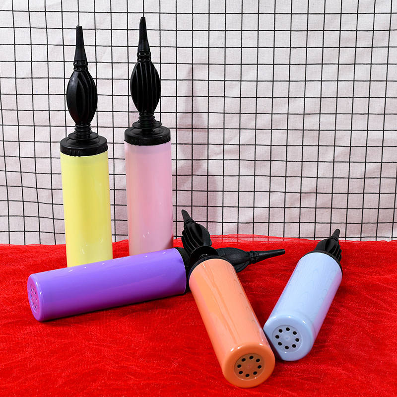 Factory direct balloon inflator manual inflator Macaron color metal color yoga ball blowing tool