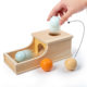Montessori Textile Drum Wooden Coin Box Wooden Permanent Target Box Cross-border Montessori Early Education Aids