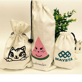 Cute Cotton Bag Simple Creative Shopping Cotton Bag Printable Logo Jewelry Storage Bag