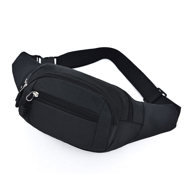 Fashion Men's and Women's Canvas Waist Bag Sports Crossbody Bag Chest Bag Mobile Phone Large Capacity Waterproof Wear-resistant Stall Bag Cross-Border
