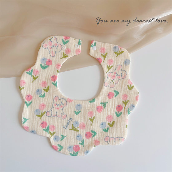 baby saliva towel cotton gauze bib baby bib waterproof spit baby saliva circumference ins spring summer
