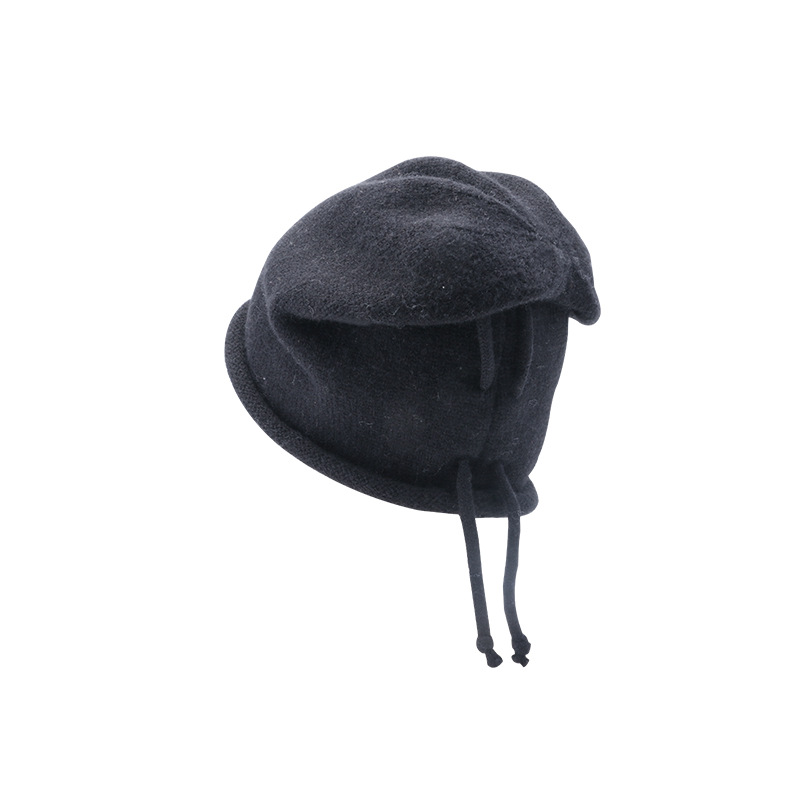 Fashion New Knitted Hat Autumn and Winter Travel Solid Color All-match Breathable Heap Hat Children's Face Small Ear Protection Moon Hat