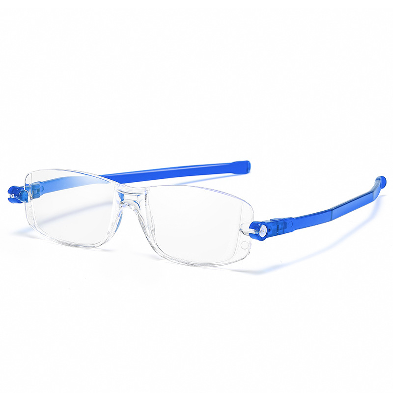 360 Rotating New exquisite reading glasses glasses folding men's and women's fashion HD resin reading glasses anti-blue light