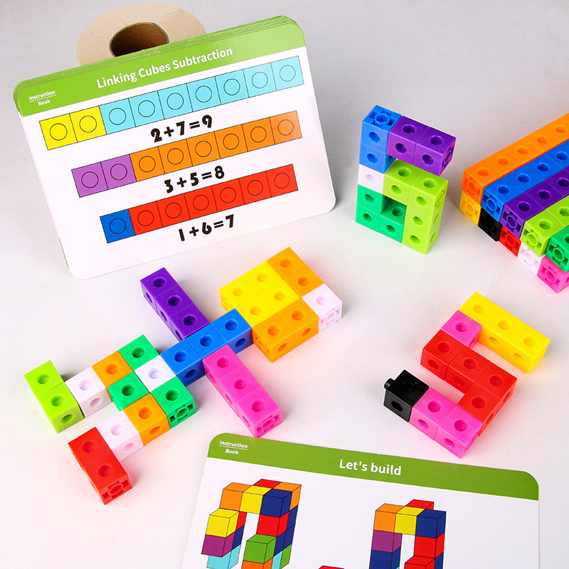 Kindergarten Desktop Assembling Square Magic Square Building Blocks Assembling Educational Granules Children's Toys Boys and Girls
