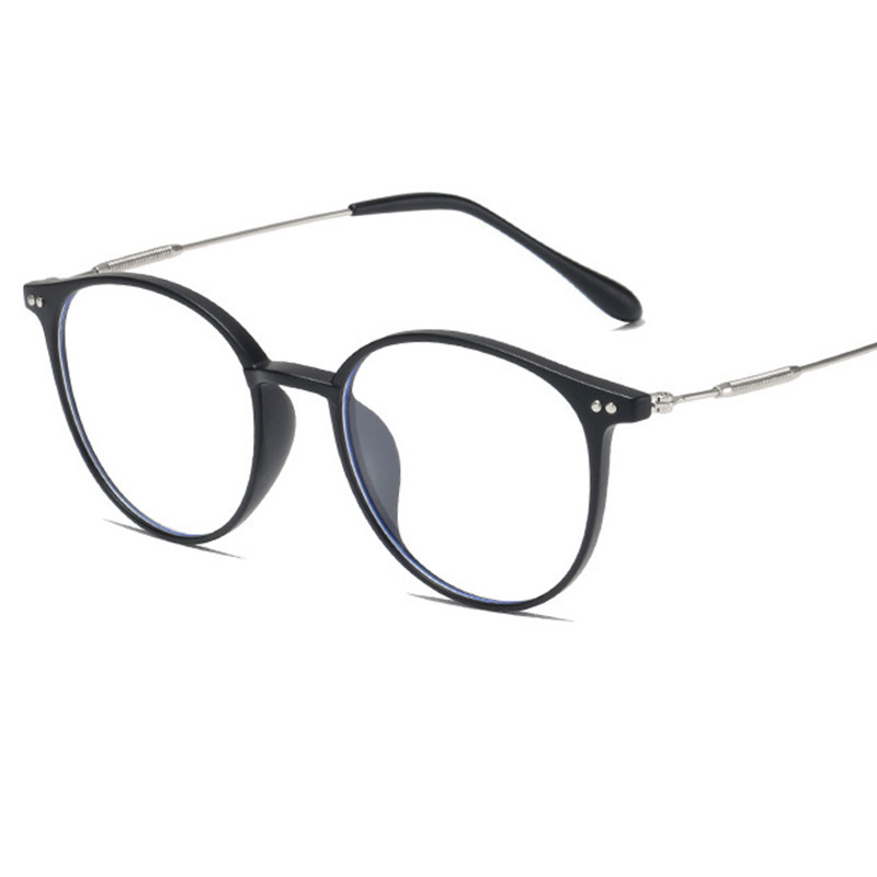Little Red Book glasses frame plain face artifact anti-blue light glasses women's myopia can be equipped with degrees cold brown color show face small round face