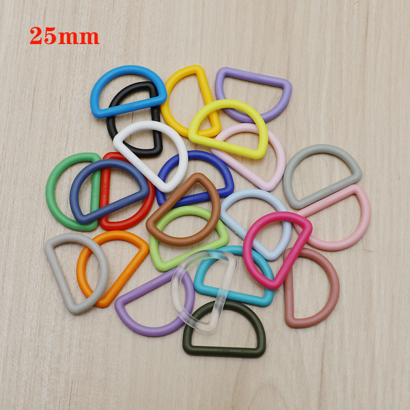 M014-25 plastic D-ring buckle semicircular buckle D-shaped buckle buckle luggage buckle back buckle with color buckle in stock 25mm