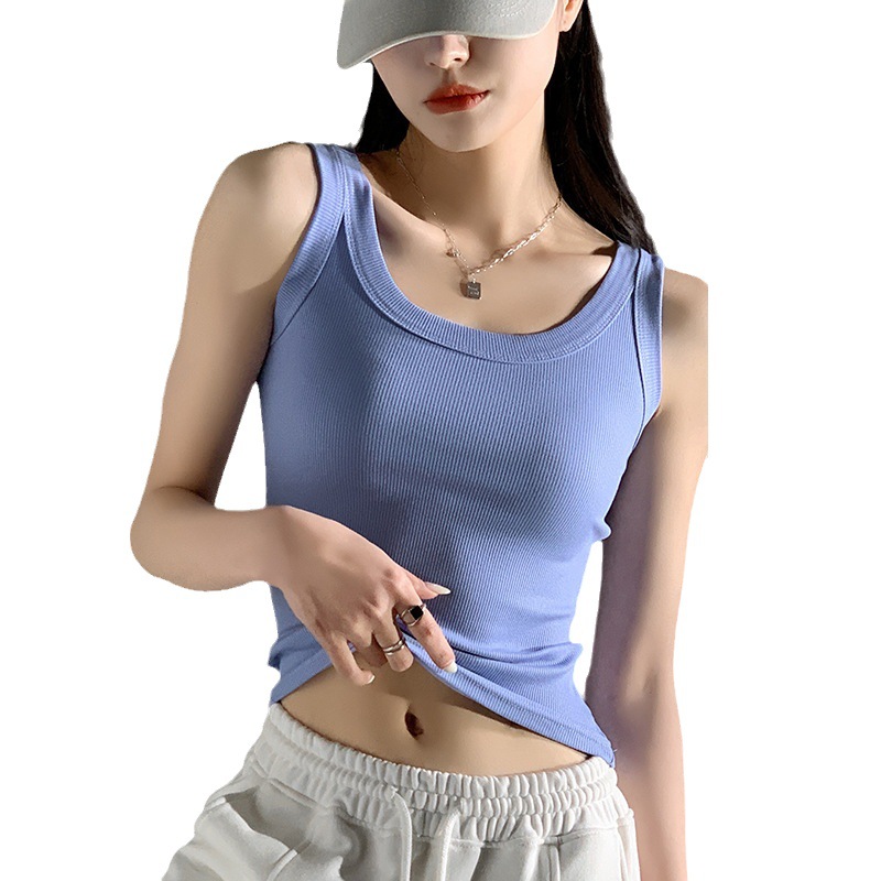 Summer trendy inner vest women's thread knitted outerwear sling ins slim-fit short-sleeved top bottoming T-shirt women