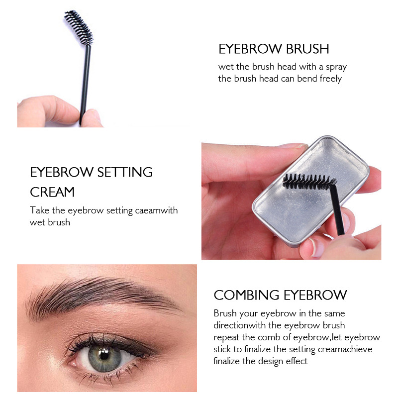 kissbeauty Cross-border Hot Eyebrow Cream Setting Soap Colorless Transparent and Refreshing Lasting Natural Eyebrow Setting