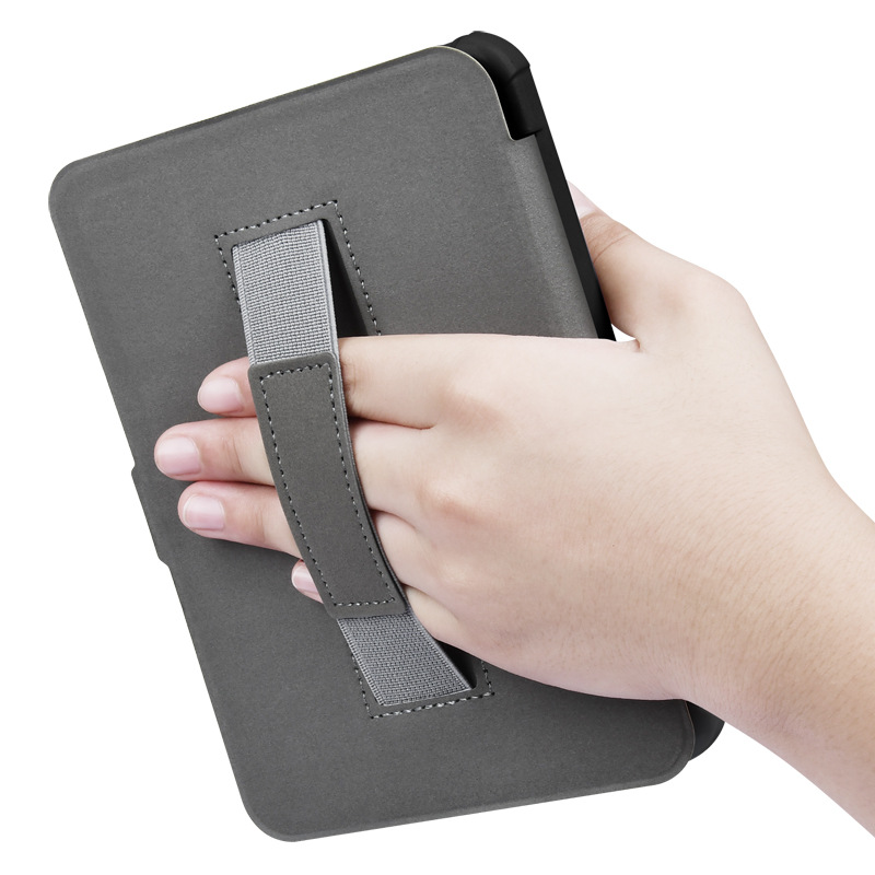 Suitable for Kobo ClaraHD linen pattern hand holder protective cover 2018 kobo leather case Tolino shine3