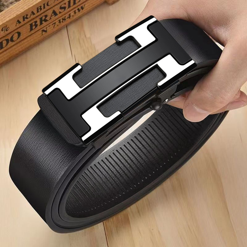Belt Men's inner wear toothless automatic buckle belt casual business young and middle-aged jeans waist belt in stock generation hair